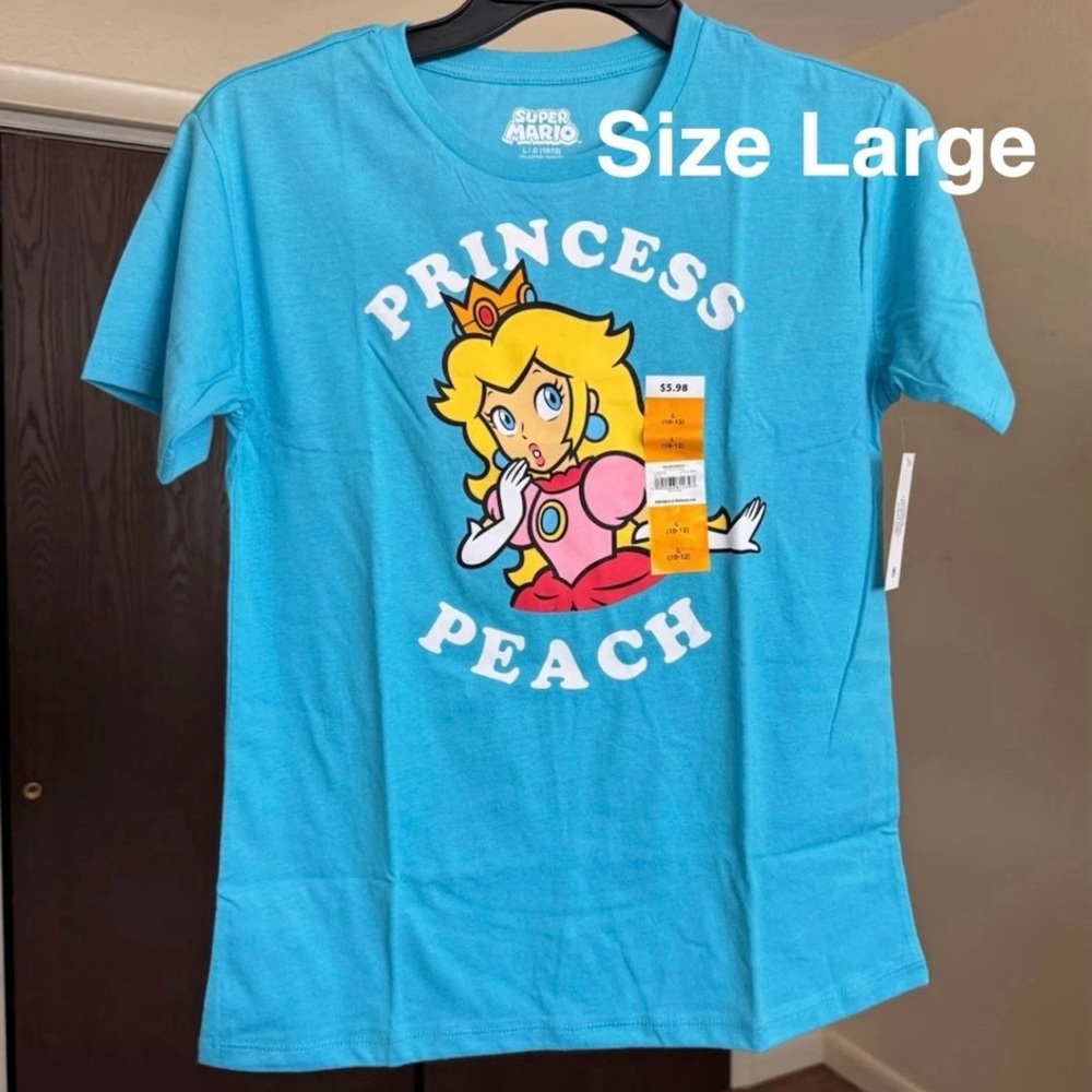Princess Peach Girls Short Sleeve Graphic T-Shirt